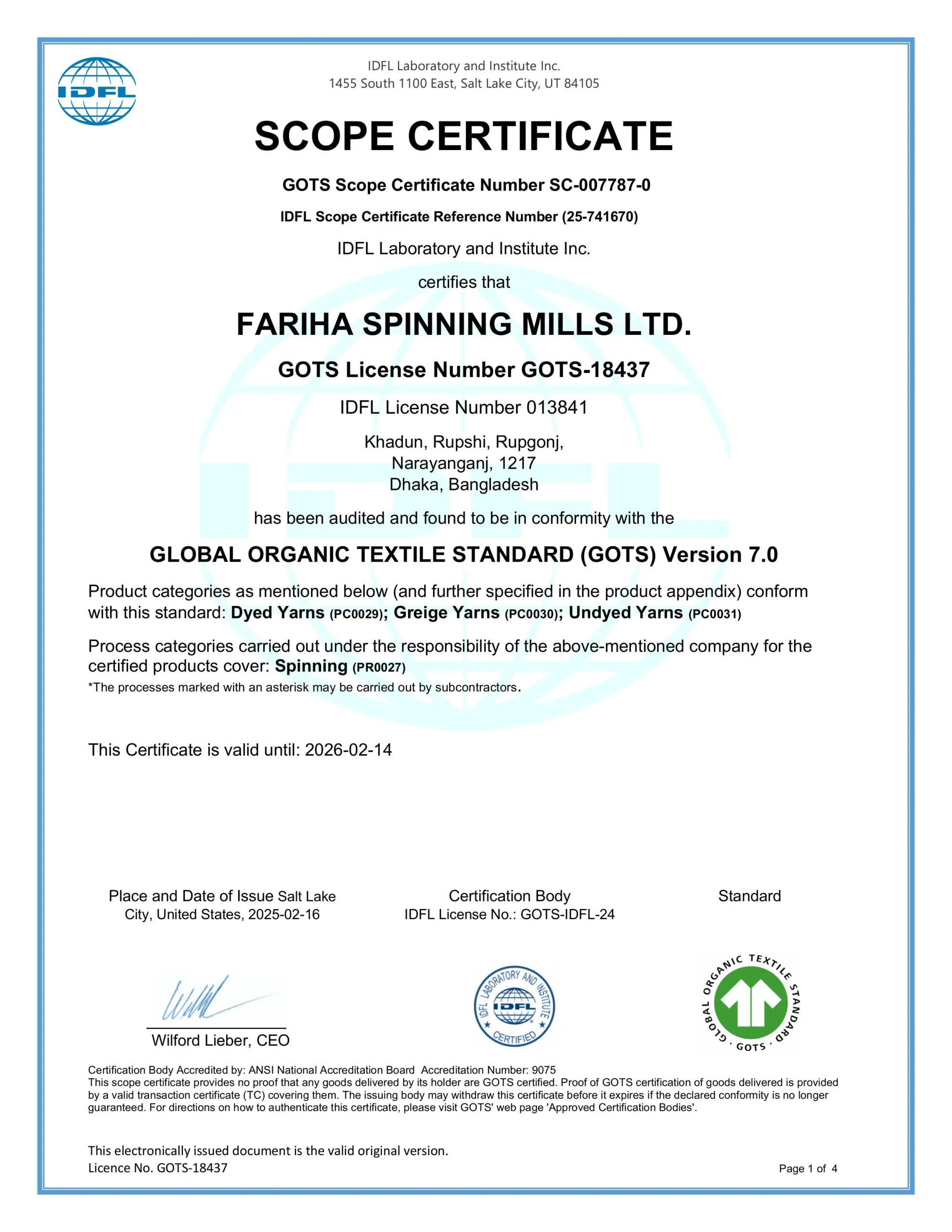 IDFL 25-741670 GOTS Certificate fariha-spinning-mills-ltd 2025-02-15_v0-images-0